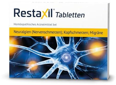Restaxil® Tabletten [60 Stück] – Natürliches Arzneimittel bei Nervenschmerzen wie Neuralgien, Migräne & Ischias – lindert stechende, ausstrahlende Schmerzen – gut verträglich & rezeptfrei