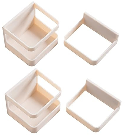 BESPORTBLE 2Pcs Creative Wall Mounted Umbrella Rack Beige Drain Storage Stand for Home Office Dormitory Organization Compact Corner Space Saving Holder