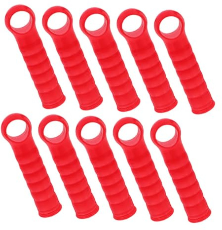 FRCOLOR 10pcs Broom Handle End Caps Plastic Replacement Head Grips for Mop Rods and Brooms Safety Edge Cover for Home and Garage Cleaning Tools