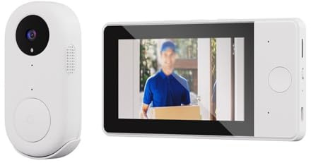 FUANA Digital Door Viewer 4.3 inch IPS Screen 115 Degree Wide Angle Visual Doorbell for Peephole Replacement