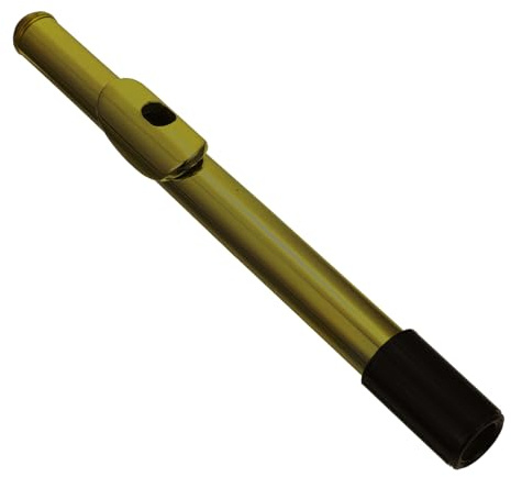 Metall Flötenkopfstück 16 Loch für Schüler und Profis in Gold | Weißmessing Vernickelt und Abs, Glatte Gratfreie Oberfläche, Pflegeleicht, Sicher Nutzbar, Zubehör für Klare Töne