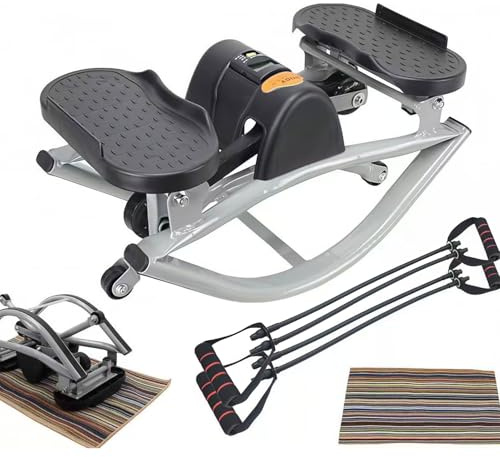 Mini Stepper Fitness a Dondolo Laterale, Aggiornamento 2026 Side-to-Stepper, Attrezzatura Compatta per Esercizi per Gambe, Glutei, Addominali, Stepper Laterali a Basso Impatto, per Esercizi a Casa