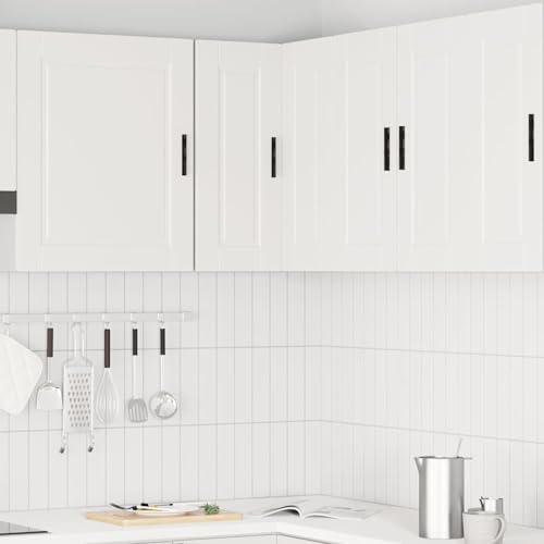 ATOMSTACK MAKER hörnväggskåp kökshylla vit (57 x 57 x 60 cm), trämaterial, 70 kg lastkapacitet, väggmonterad – gott om lagringsutrymme för tallrikar, krukor och skålar, modern design för små kök