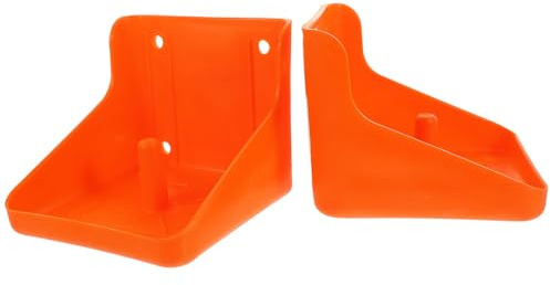 SEWOART 2pcs Sturdy Red Pp Horse Salt Lick Holder for Salt Brick Easy to Assemble for Livestock Farm Feeding Supplies