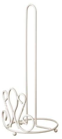 PREMIER Housewares 0508280 Portarotolo da Cucina De Lis in Metallo Crema