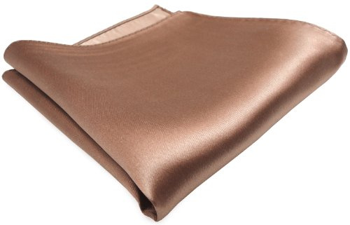 TigerTie gewebtes Designer Satin Seideneinstecktuch einfarbig Uni - Tuch 100% Seide