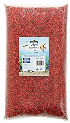 Dehner Aqua Gravier pour Aquarium - Rouge - 2 à 4 mm - 5 kg