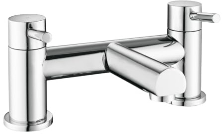 iBathUK | Modern Chrome Bath Filler Mixer Tap Designer Bathroom Tub Lever Faucet TB3014