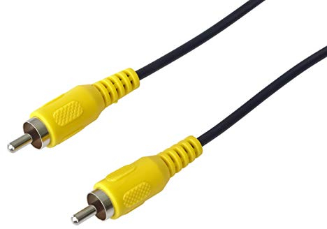PremiumCord Cinch Kabel 2m, 1x Cinch RCA Stecker auf 1x Cinch RCA Stecker, Audio Video Verbindungskabel, Stereo , Für TV, Handys, MP3, HiFi, Farbe schwarz