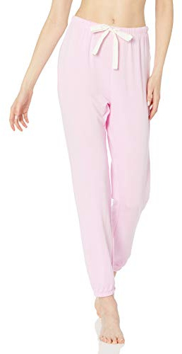 Amazon Essentials Pantalon de Jogging de Pyjama pour Femme – Tissu éponge léger, Grande Taille, Rose Clair, Taille L
