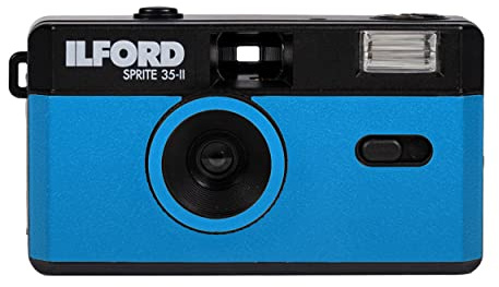 Ilford Sprite 35-II Kamera, blau&schwarz | Kompakt und leicht, zurück in den 1960er Jahren, Brennweite von 31 mm mit F-9-Blende