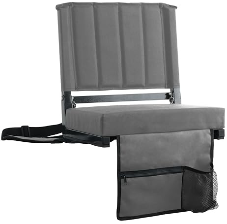 Stadium Seats with Back Support Bleacher Chairs with Back and Cushion Thick Padded Bleacher Seats Includes Shoulder Strap