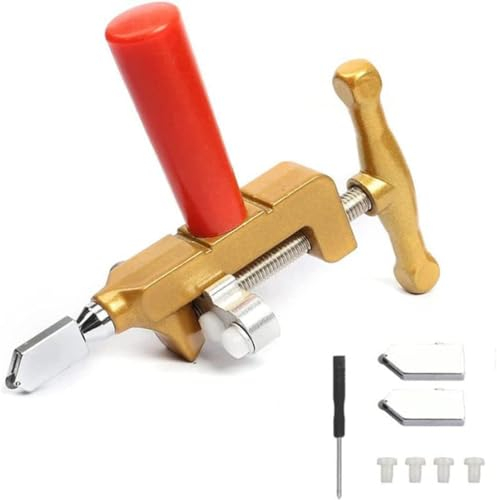 Glasschneid Werkzeug-Kit, 2-in-1 Glasschneider Set,Manueller Fliesenschneider, Keramikglasfliesenschneidwerkzeuge,und Fliesenschneider zum Schneiden von dickem Glasmosaik und Fliesen