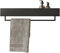 DABSTORY Portasciugamani con ripiano, 60 cm, in acciaio inox, per bagno e cucina, colore: nero