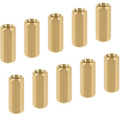 YOKIVE 10Stk M5 Distanzstücke Messing Sechskant PCB Abstandshalter Muttern Halten Höhe Konsistent Perfekt für Hauptplatine Schaltung Brett Elektronik (Gold Ton 20mm)