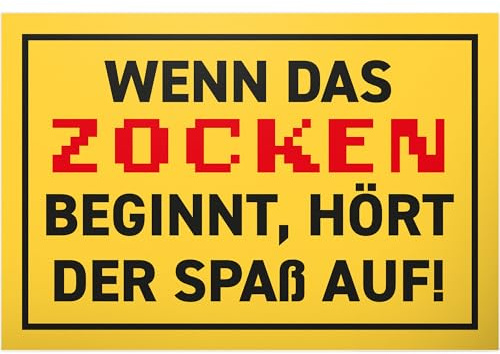 DankeDir! Zocken - 30 x 20 cm Schild - Teenager Jungen Dekoration Geburtstagsgeschenk Gamer Geschenk Jugendlicher - Party Zocker Partydeko Geschenkidee Deko Schüler Türschild Zimmer