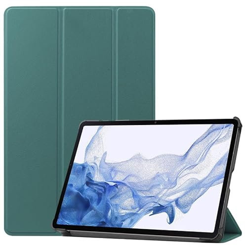 Custodia per Samsung Galaxy Tab S8 da 11 pollici 2022, custodia per tablet (SM-X700/SM-X706), custodia con supporto a tre ante con portapenne, spegnimento automatico, cover posteriore in morbido TPU,