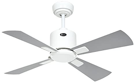 CasaFan Ventilateur de plafond 943031W Eco Neo III 92 cm avec moteur Wi-Fi blanc/pales réversibles blanc et gris clair