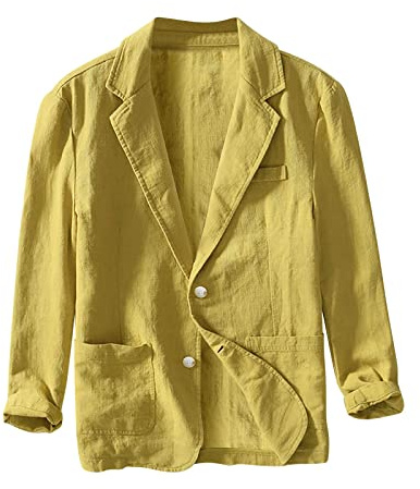 pvucpot Sommer Sakko Herren Leinen Leicht Sportlich Sportsakko Blazer Herren Sommer Große Größen Sakkos für Herren 2 Business Anzug Jacken Sport Mantel Stilvolle Anzugjacke Boho Trendige