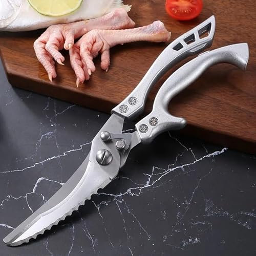 Kitchen Scissors, Powerful Chicken Bone Scissors Kitchen Chicken Duck Fish Cutter Shears Stainless Steel Scissors Cooking Scissors Knife Cook Tool