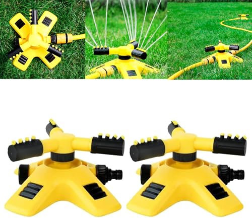 Garden Sprinkler, Lawn & Garden Sprinklers for Lawns, Automatic Lawn Water Sprinkler for Garden, Adjustable Water Spray Range, for Garden Plants Watering Irrigation (2Pcs)