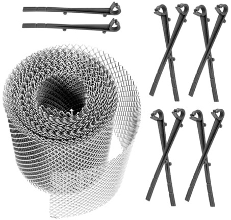 UKCOCO Rete Per Protezione Di Grondaia Filtro Anti-intasamento Per Foglie e Detriti Adattabile Qualsiasi Per Installazione Facile Resistente e Durevole Per Uso Esterno
