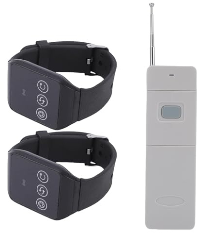 SENECESLI 2 dans 1 Système D'appel sans Fil, Téléavertisseur sans Fil avec la Vibration et la Sonnerie Clignotantes Légères, Estimation de Imperméabilisation IPX4 pour des Usines D'hôtels