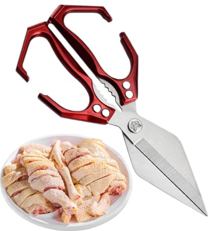 Ciseaux de Cuisine, Ciseaux Robustes Multifonctions pour Découpage Volaille Poisson Préparation Légumes et Fruits de Mer, de Cuisine Robustes pour Découper Poulet Dinde Poisson Légumes et Crab