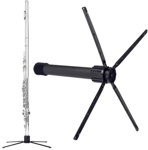 Supporto Clarinetto | Supporto Per Strumenti Pieghevole Con 4 Gambe E Base In Metallo, Flauto Da Tavolo | Viaggio Casa Esterno Halloween Vacanza Compleanno Festa Famiglia Amici
