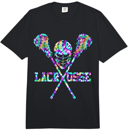 Lacrosse Tie Dye for Men Women Girls Boys Lax Helmet Sticks Comfort Colors Adult Heavyweight T-Shirt