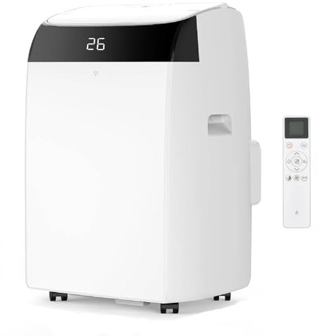 10000 BTU Portable Air Conditioner, A++ Low Energy Mobile Air Conditioner with R290 Refrigerant, 4‑in‑1 Portable AC Unit – Cooling, Dehumidifying, Fan Mode, Follow‑Me Function, Approx. 50 dB