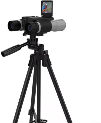 Binocolo digitale con fotocamera, 1080p HD, binocolo, zoom 12x, telescopio per bird watching, caccia, campeggio, sport, design portatile ABS