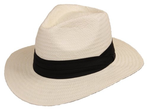 Scippis Strohhut Bogarthut Sommerhut Panama »Mineo« White Weiß Gr.XL