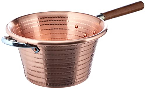 Pentole Agnelli COCM65M26 Paiolo con Manico in Legno, Rame, 26 cm