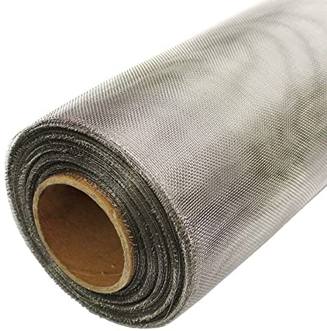 The Mesh Company Stainless Steel Insect Mesh Window Bug Screen Wire Mesh Roll Blocks Flies, Wasps & Other Bugs - 1m x 1.2m Roll