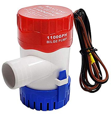 Submersible Boat Bilge Water Pump 12v 1100gph Non-Automatic Marine Electric Bilge Pump for Ponds, Pools, Spas Silent, Boat Caravan RV Submersible