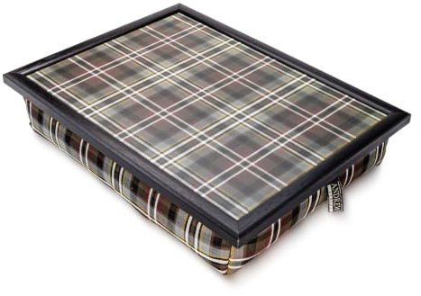 Andrews Living - Vassoio per ginocchia con cuscino, motivo scozzese