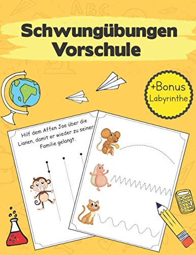 Schwungübungen Vorschule: Schwungübungen Ab 4 jJhren. Ein Übungsheft zur Förderung der Feinmotorik und Konzentration für Jungen und Mädchen.