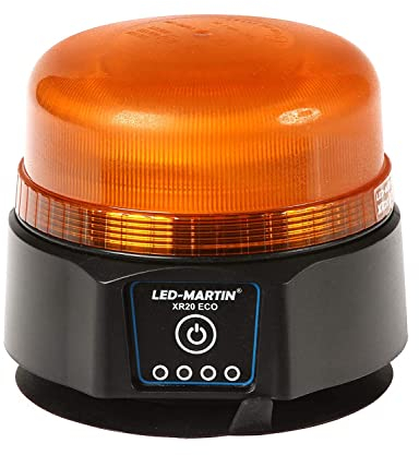 LED-MARTIN® - XR20 ECO Rundumleuchte - gelb - Magnet - AKKU - USB ladbar - 220km/h DEKRA geprüft - ECE-R65 - kompakte Bauform