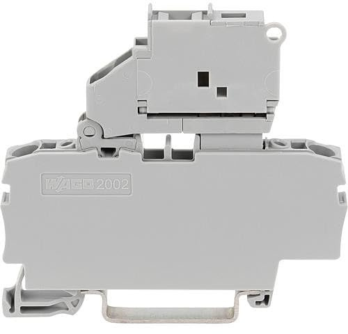 Sicherungsklemme 0,25-2,5qmm grau - Klemmleiste 5x20mm G-Sicherung 6A 6,2mm 2002-1611