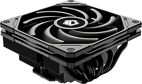 ID-COOLING IS-55 BLACK CPU-Kühler – Low Profile 57 mm Höhe, CPU-Luftkühler mit 5 Heatpipes und 120x120x15 mm Slim-Lüfter, kompatibel mit Intel LGA1700/115X/1200 und AMD AM4/AM5