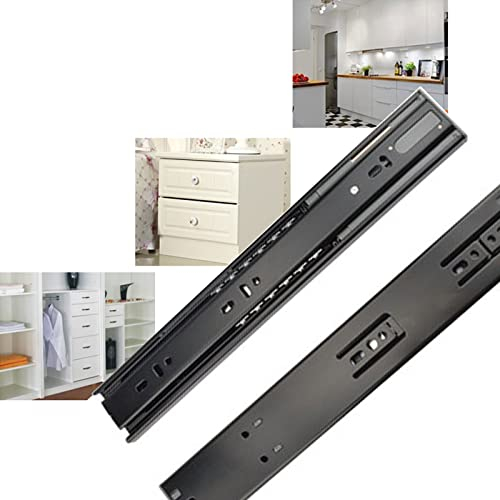 UZSPAC Schubladenschienen Vollauszug Softclose 250mm~1000mm Kugellager Seitlich Montiert, Kann für Schränke, Nachttische, Schreibtische, Verwendet Werden (Color : Soft Close, Size : 400mm)
