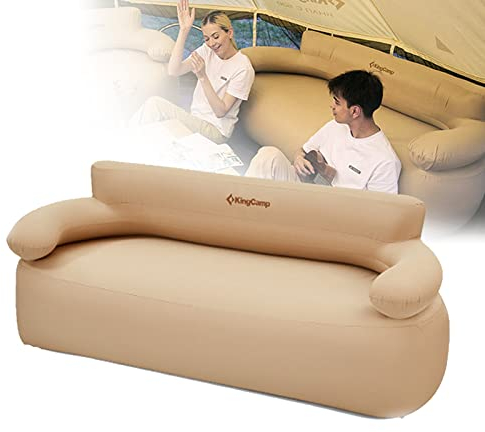 FUNNYBSG Aufblasbares Lounger Air Sofa，Anti-Air Leaking Design Blow Up Couch，Blow Up Couch für Campingausrüstung und Musikfestivals Camping-Kompressionssäcke,A