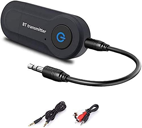 Bluetooth Transmitter, Wireless Portable Stereo USB Transmitter, Bluetooth 5.0 Transmitter for 3.5mm Audio Devices & RCA Connections, Paired with Bluetooth Receiver Works While Charging
