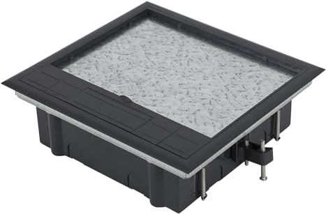 Bodentank Bodensteckdose Einbausteckdose Wasserdichte Bodeneinbaudose für 4/6/8 Fach 45x45mm Sockelmodul (Mitterler Bodentank)