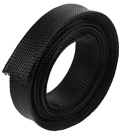 Angoily 5m Gaine de Câble Tressée Protection de Câble pour Gaines Électriques Cache-câble Souple et Flexible