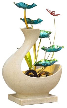 Decoraciones De La Casa Adornos de Agua de Estilo Chino for Oficina, Escritorio, Sala de Estar, Porche, Fuente de circulación de Agua, decoración de Escritorio de Estudio Fuente De Escritorio