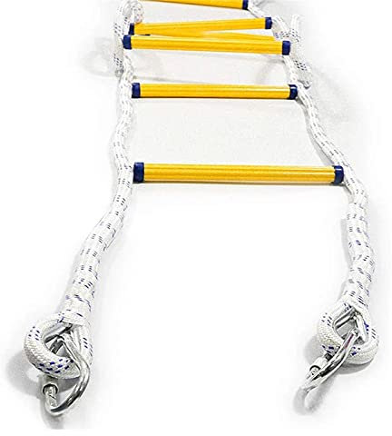 LUMSGN Échelle de Corde, échelle de sécurité, échelle de Secours, échelle de Corde de sécurité, échelle de Secours Souple et résistante aux Flammes, Portable, pour Enfants et Adultes, 3 mètres
