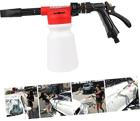TOPBATHY Car Wash Spray Car Wash Shampoo Sprayer 900Ml Portable 2-in-1 Plastic Soap Dispenser for Van Motorbike Vehicle Exterior Cleaning