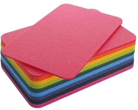 Melan-Store Yate 18er Set Sitzkissen – Bunte Schaumstoff Sitzunterlagen Viereckig ohne Griff – Wasserfest, leicht & robust – Ideal für Schule, Kindergarten, Ausflüge & Outdoor-Aktivitäten